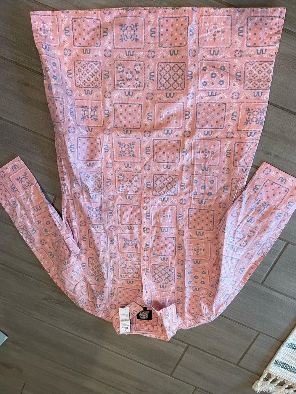 reyn spooner Pink Bandana Patchwork Button-Up Shirt